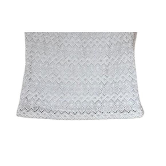 Talbots Top Women 6 White Lace Eyelet Mature Office Workwear Cotton‎ Lyocell - Picture 3 of 7